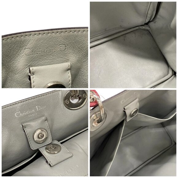 Auth DIOR/ChristianDior Diorissimo Red Leather Tote Bag - Picture 16 of 16